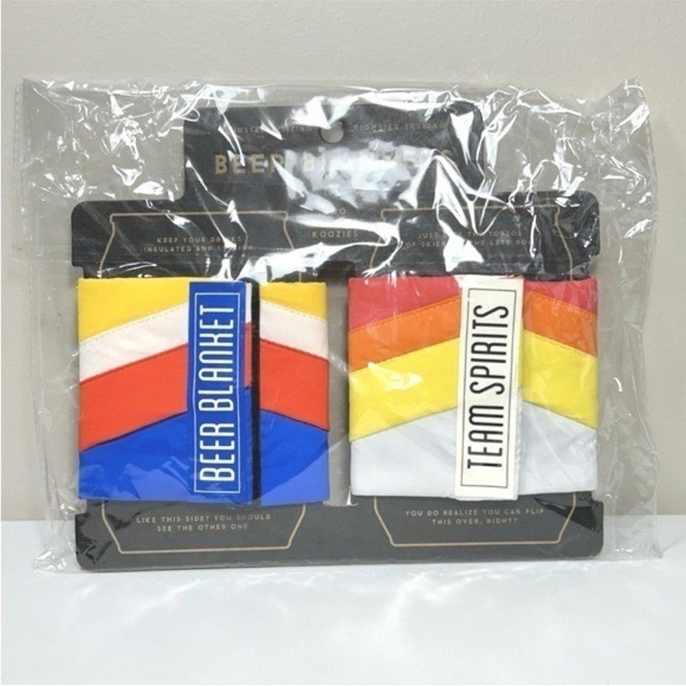 Beer Blanket Insulator Puffyvest By Brass Monkey Retro Set Of 2 NEW
